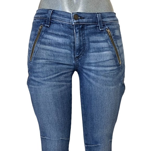 Rag & Bone Womens Jeans Tag 28 Blue Skinny Mid-Rise Denim Front Zip Pockets - Picture 1 of 12